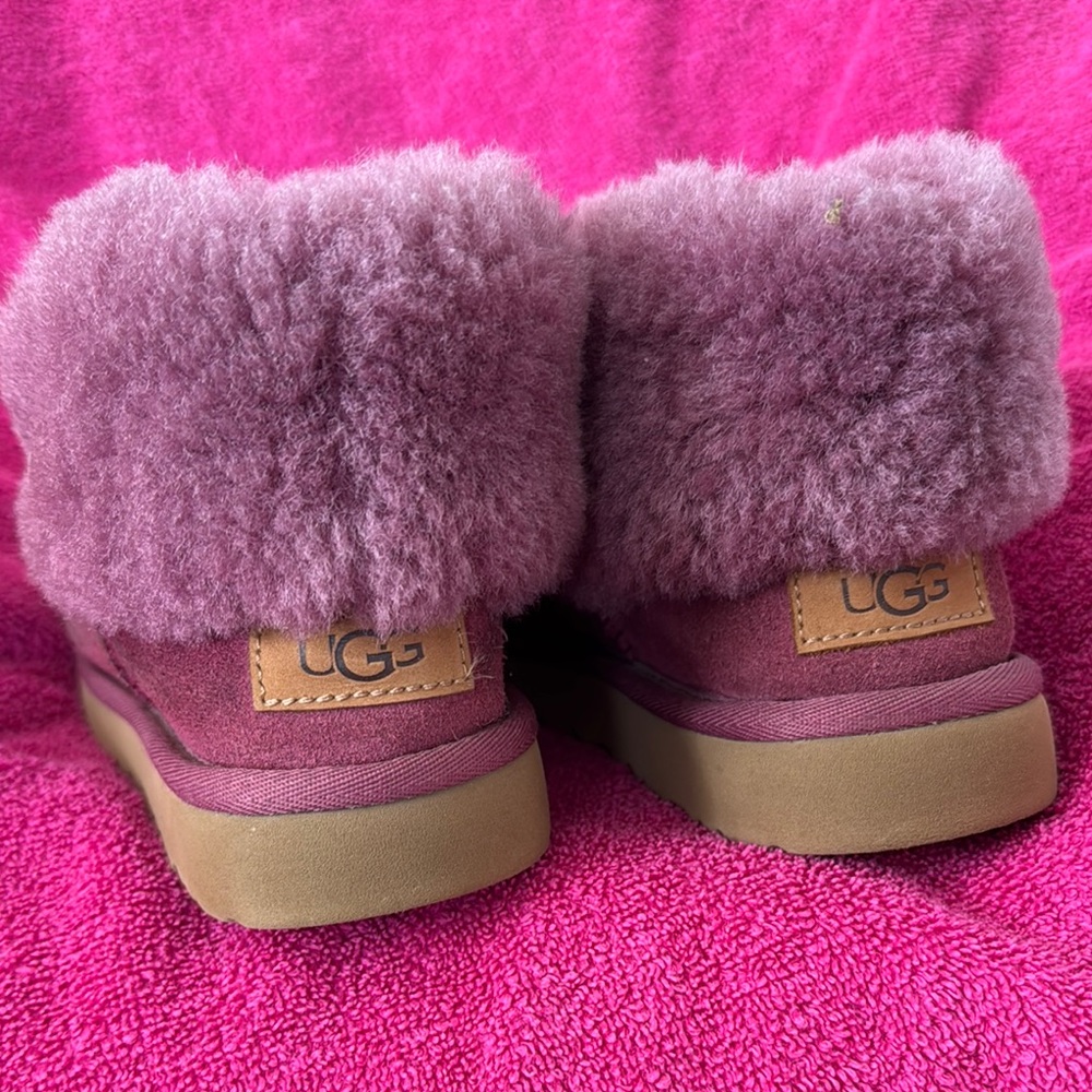 UGG Pink Fluffy Boots